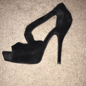 Steve Madden Black Suede High Stilettos 8.5 NWOT